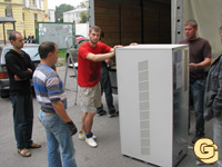 Проведение такелажных работ по перевозке оборудования - погрузка сервера весом более 200 кг.