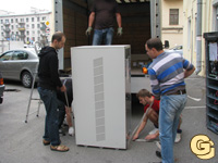 Проведение такелажных работ по перевозке оборудования - погрузка сервера весом более 200 кг.