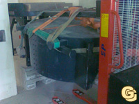 Проведение такелажных работ по перевозке и монтажу оборудования - выгрузка печи для пиццерии весом более 1 тонны и установка на платформу.